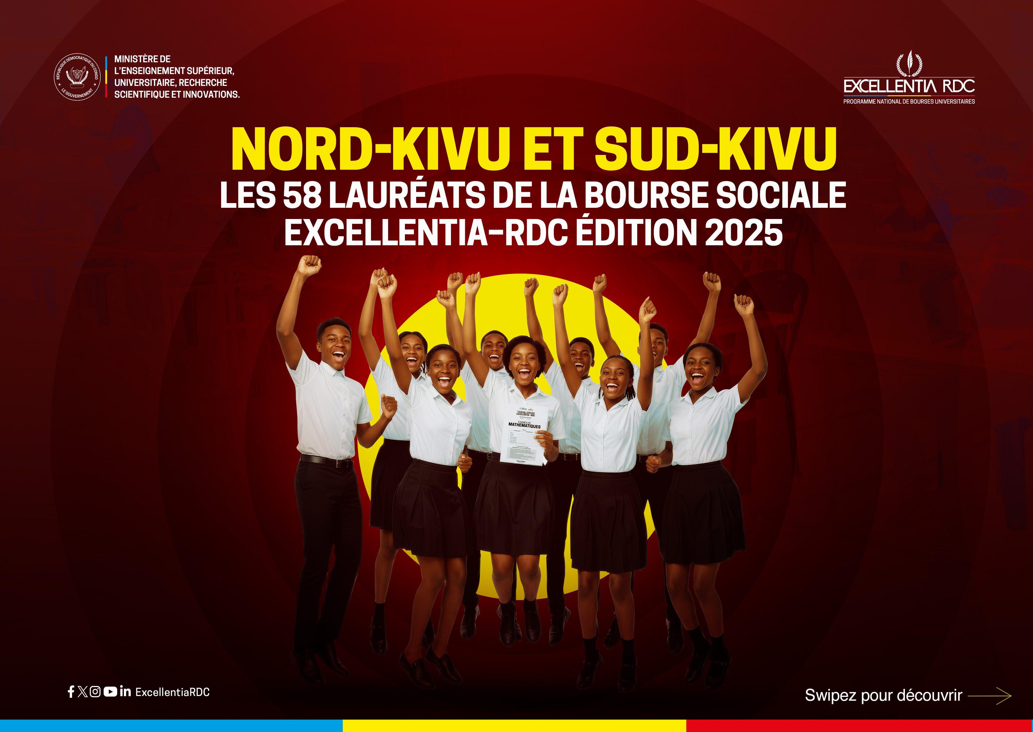Publication officielle des résultats du Programme de Bourse Nationale « Excellentia–RDC » – Édition 2025